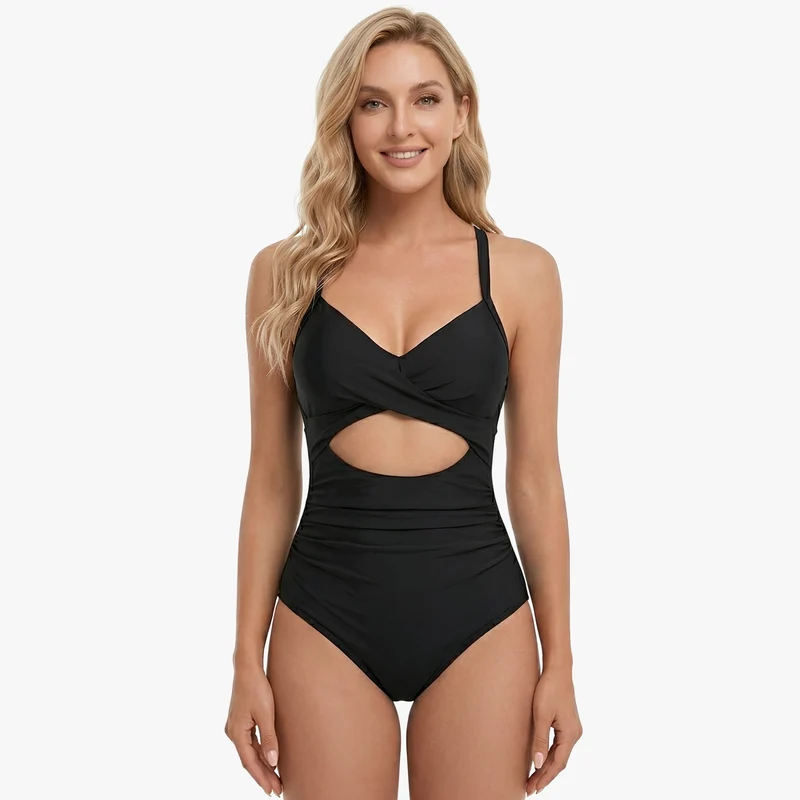 Korrigierender Badeanzug mit Cut-Out