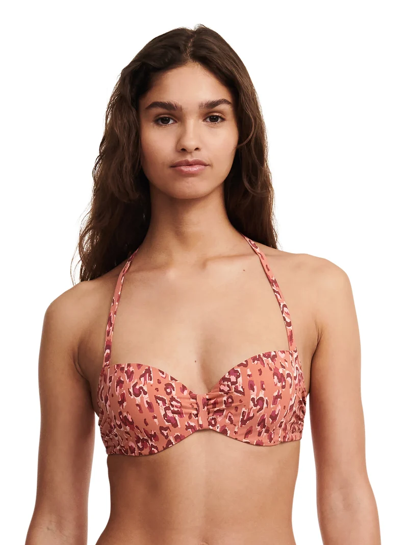 Chantelle Bademode - Eos Halbschalen-Memory-BH Orange Leopard