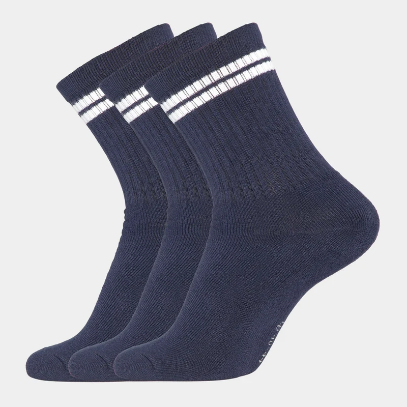 3er Pack Tennissocken aus Bambus blau