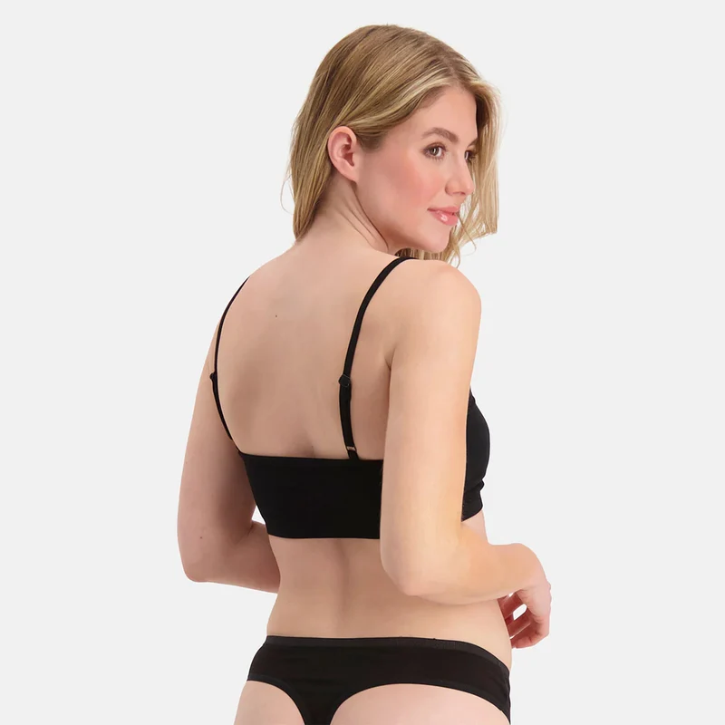 3er Pack Bambus G-String Panty schwarz