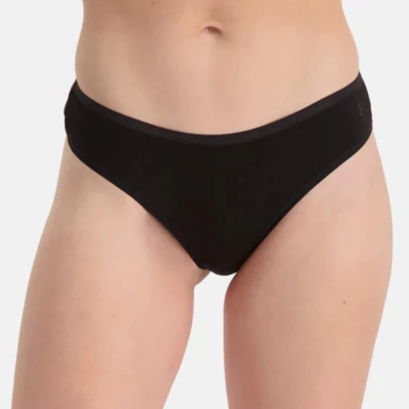 3er Pack Bambus G-String Panty schwarz