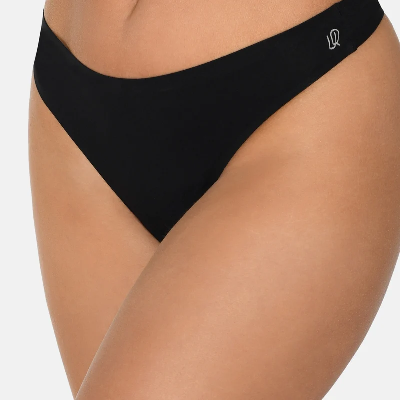 Schwarzer Bambus G-String Panty
