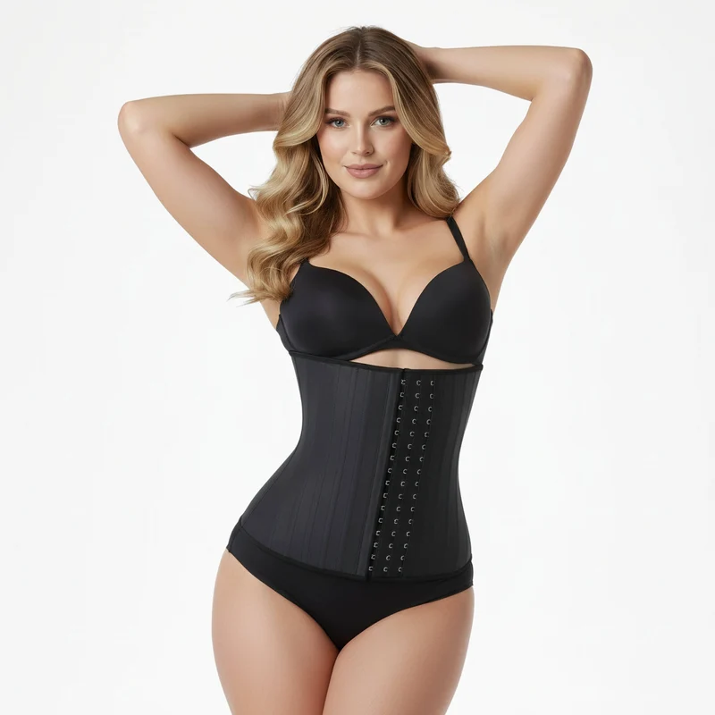 Taillenformer-Korsett aus Latex mit 3 Hakenreihen