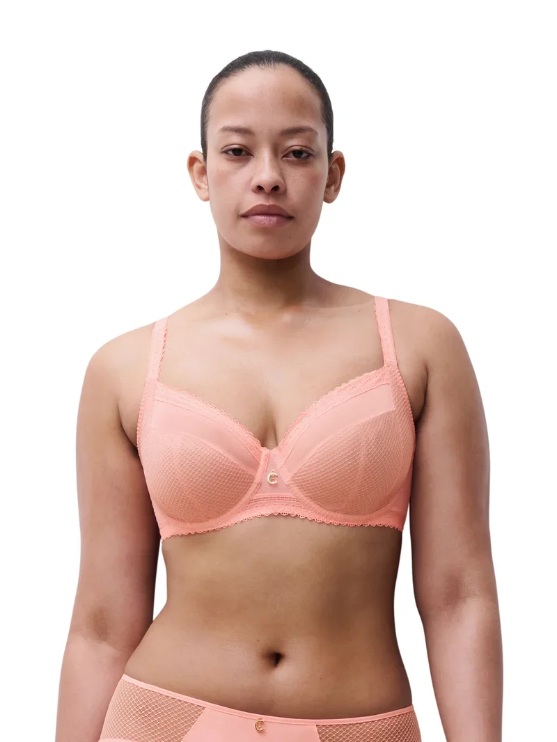 Chantelle – Romance Bügel-BH mit blickdichtem Bezug, Fluorrosa