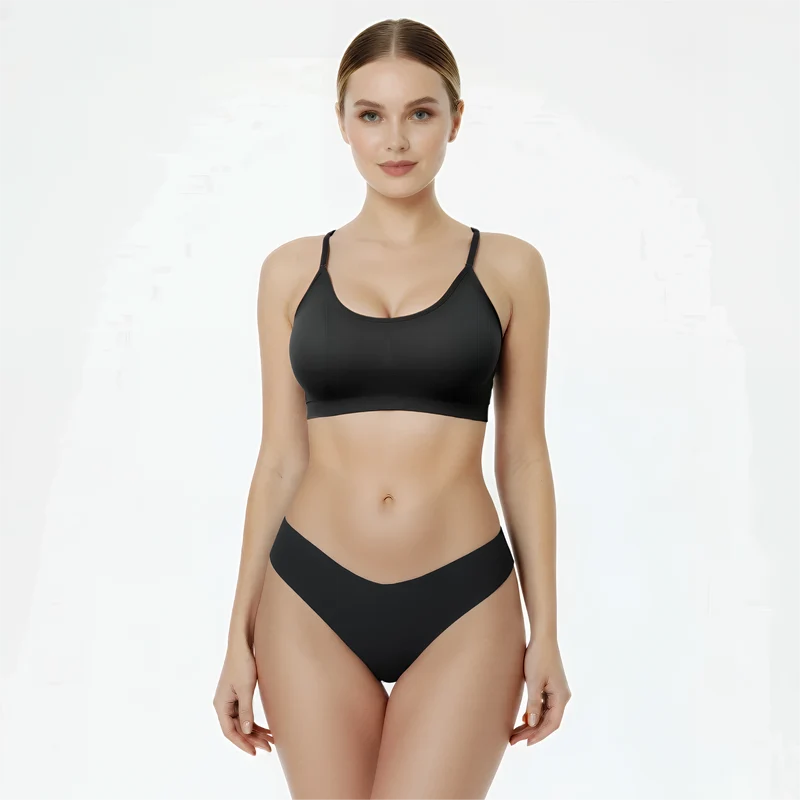 Nahtloser, tiefsitzender Stringtanga – 3er Set