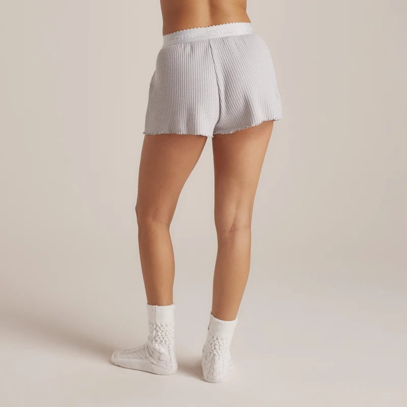 Soft Waffle Pyjama Shorts - Frost