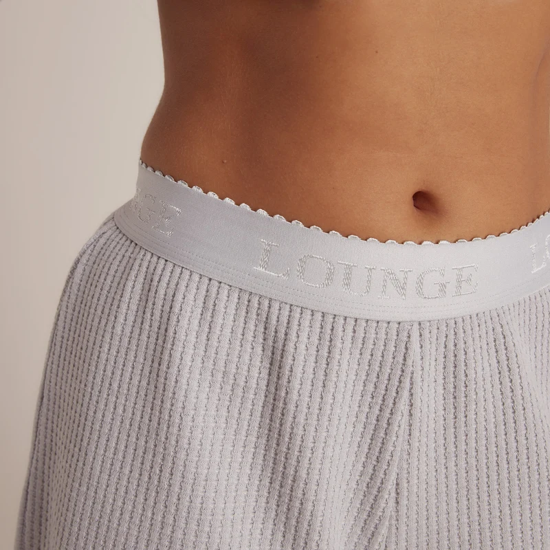 Soft Waffle Pyjama Shorts - Frost
