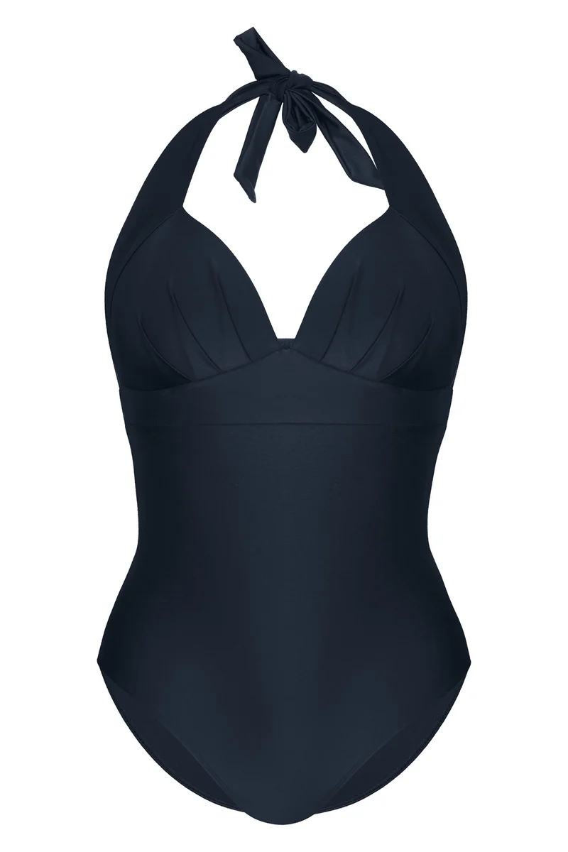 Neckholder-Badeanzug BASIC BLACK