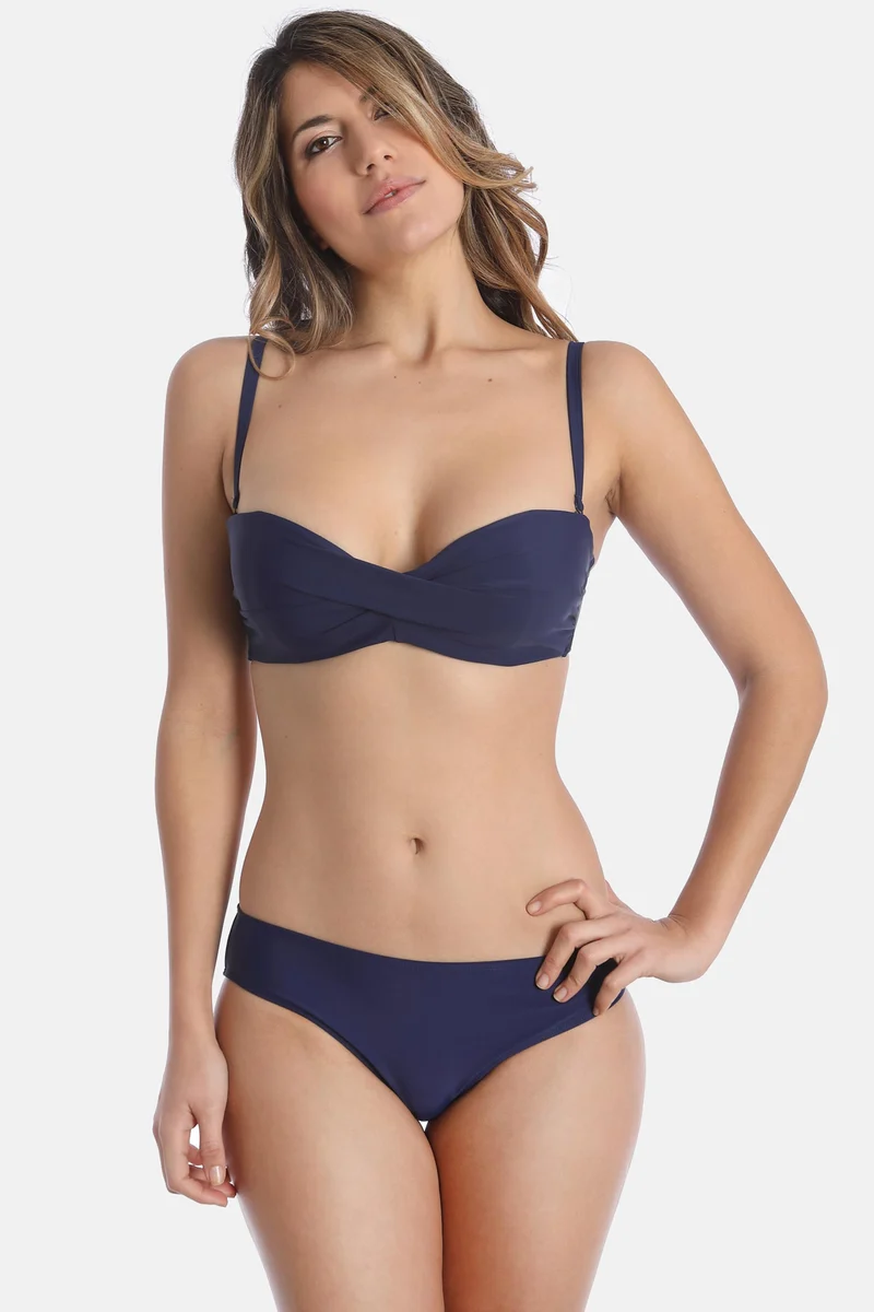 Bikini-Top/Variokini-Top, gefüttert, mit Bügel, BASIC NAVY