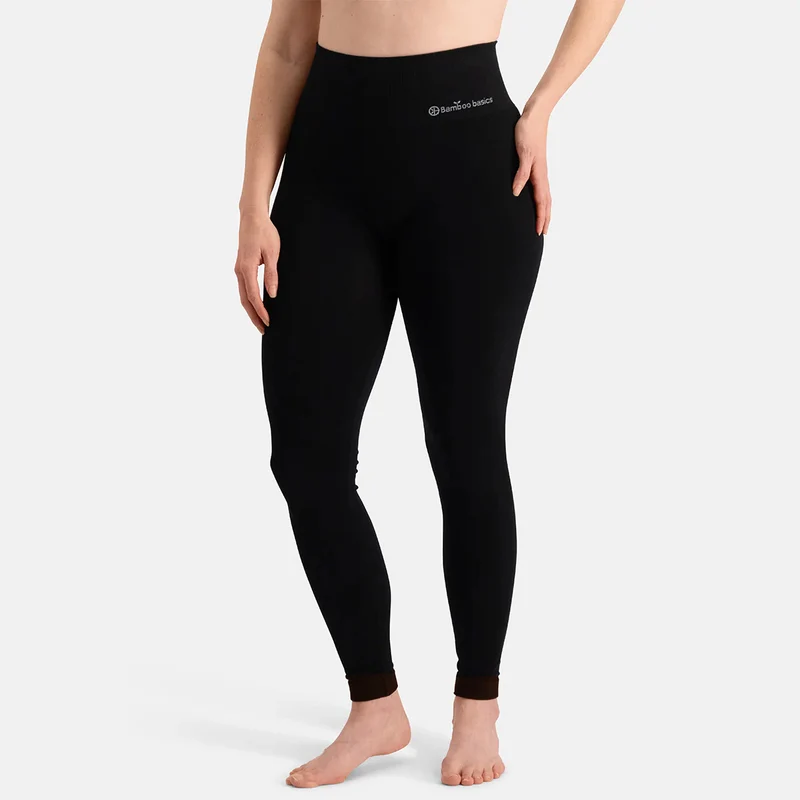 Schwarze Bambus-Leggings
