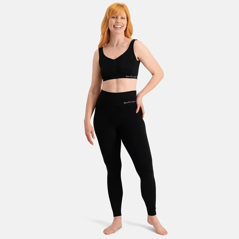 Schwarze Bambus-Leggings