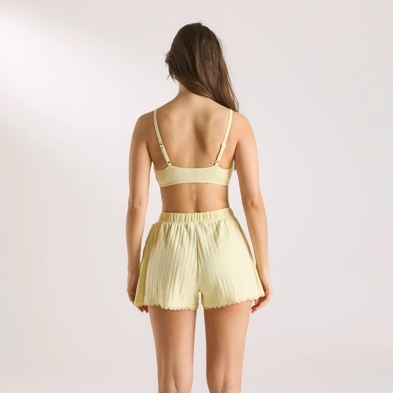 Pointelle Bralette - Buttercup Yellow