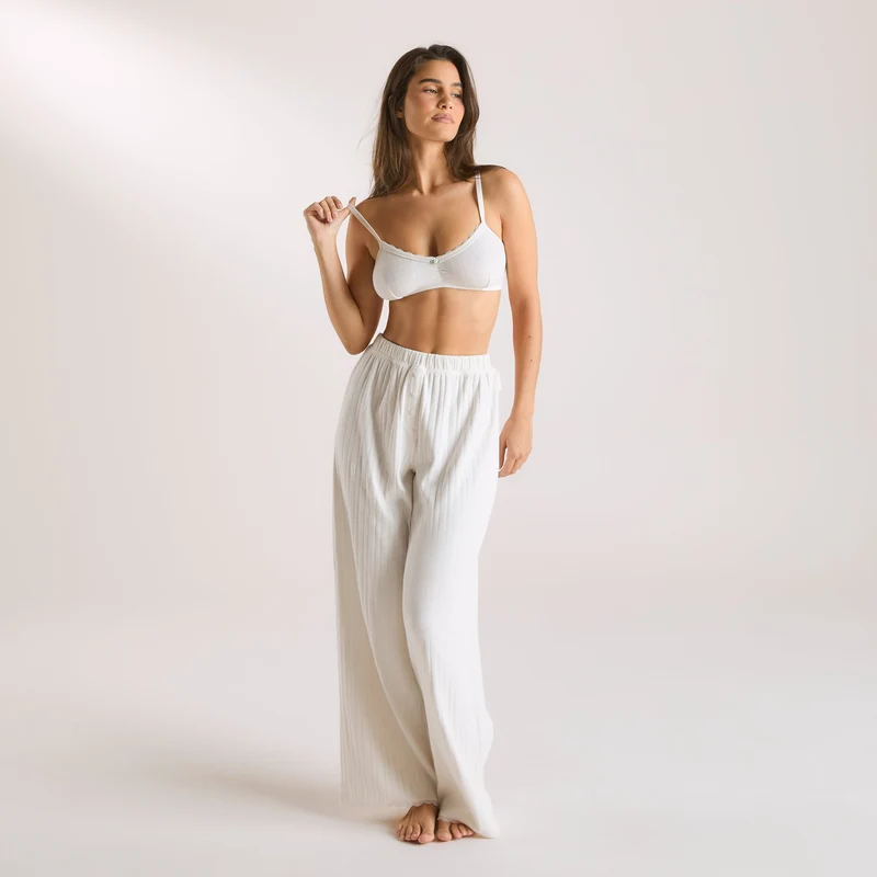 Pointelle Bralette - Cream
