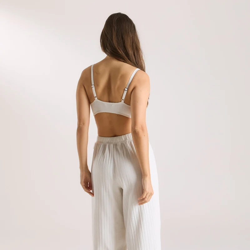 Pointelle Bralette - Cream