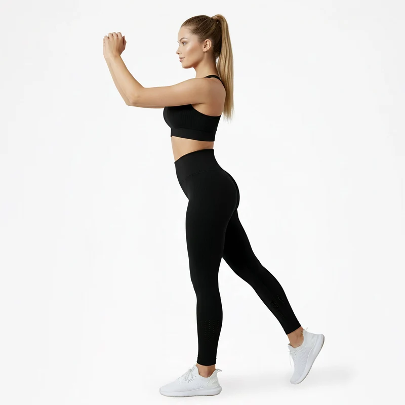 Sportleggings mit hohem Bund