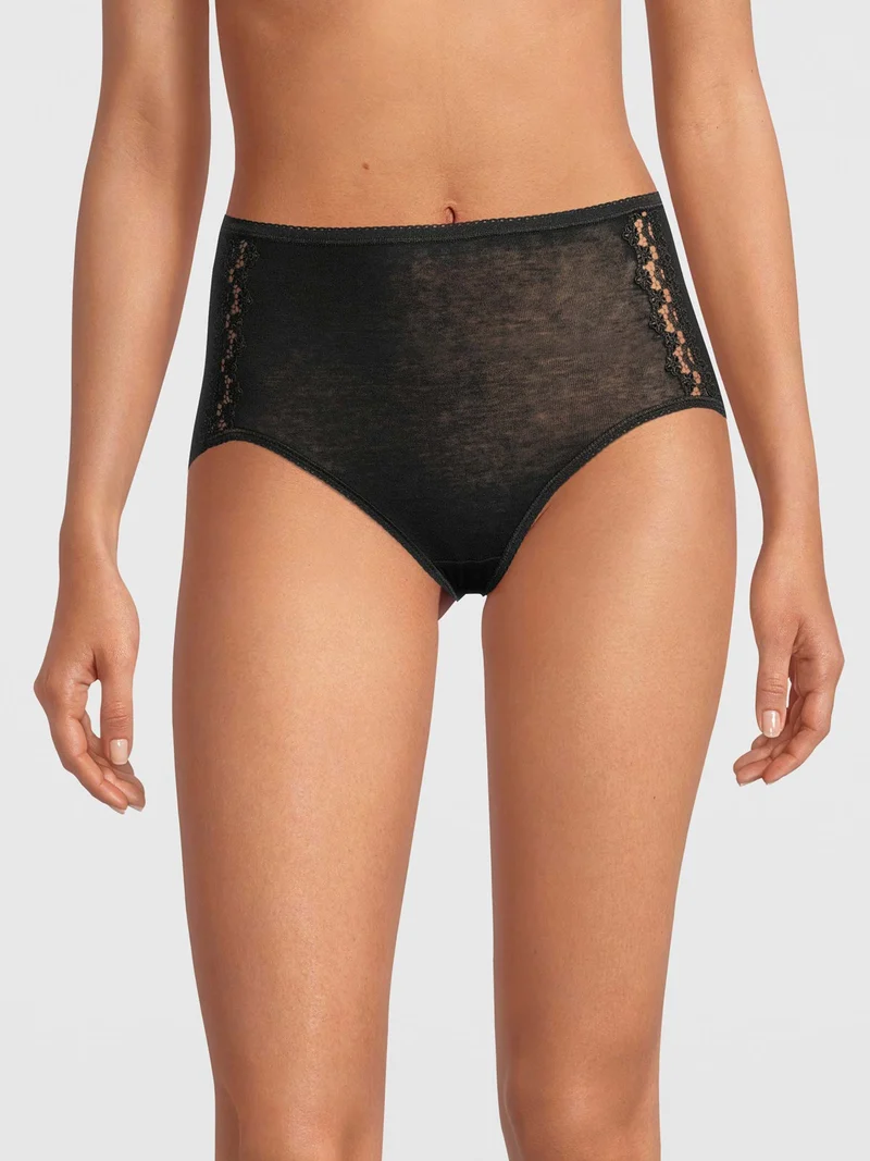 Maxi-Slip mit Makramé-Spitzen-Einsatz, FILOSCOZIA REFINED
