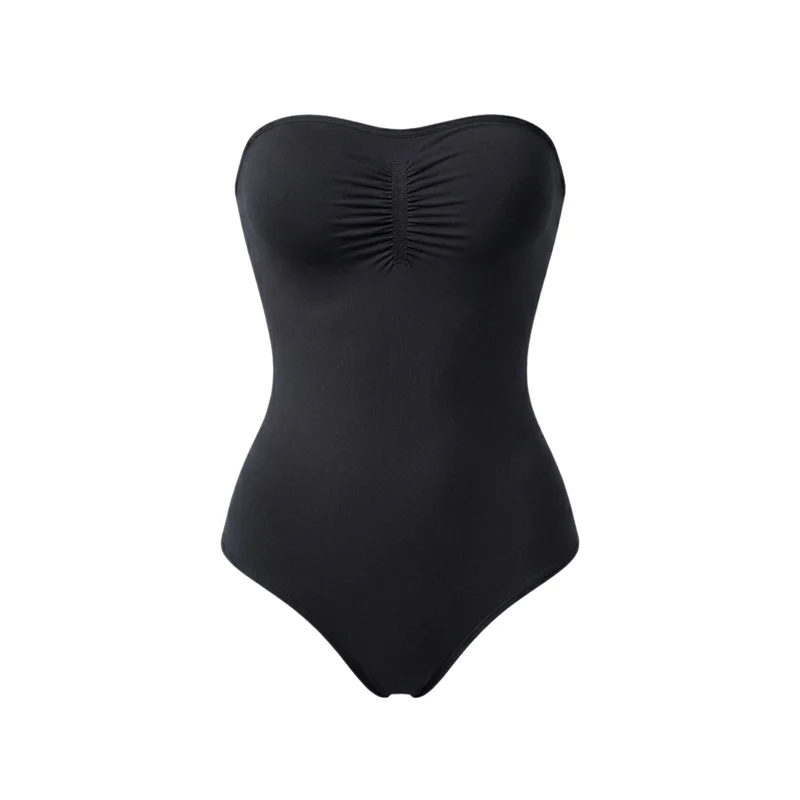 Korrigierender, nahtloser, trägerloser Body mit Slip