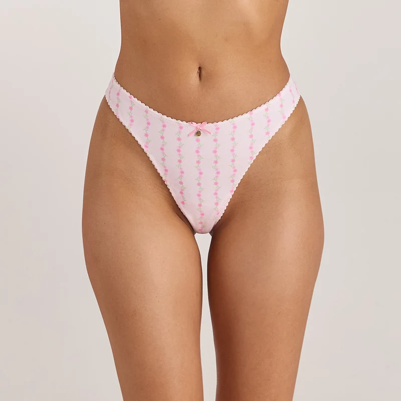 Cotton Kisses Thongs (3-Pack) - Pink Print