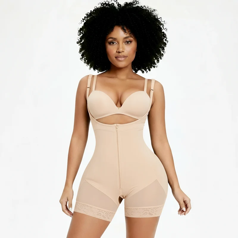 Korrigierender Shapewear-Body mit Haken und Reißverschluss