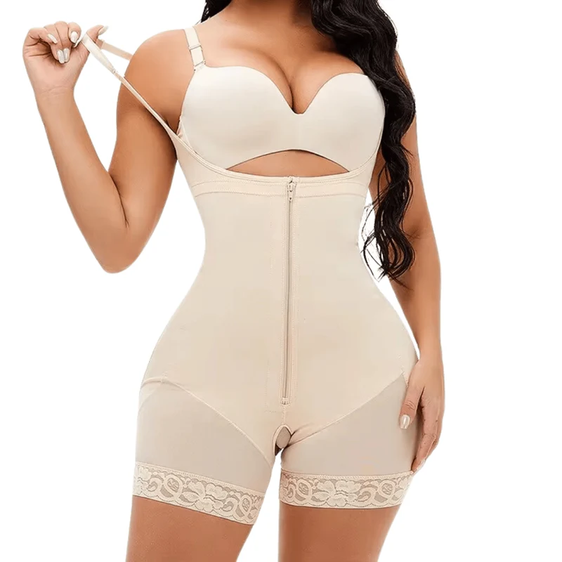 Korrigierender Shapewear-Body mit Haken und Reißverschluss