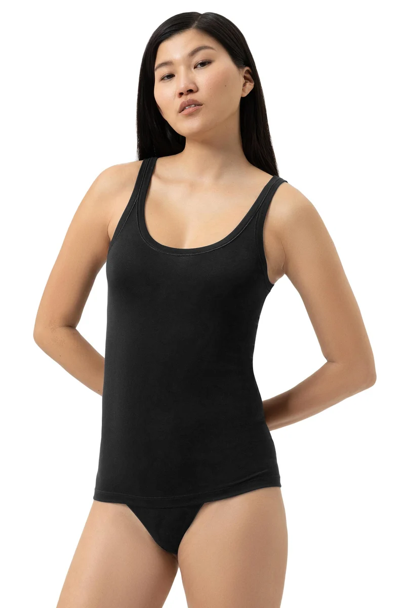 Tank-Top mit schmalen Trägern, MODAL PURE
