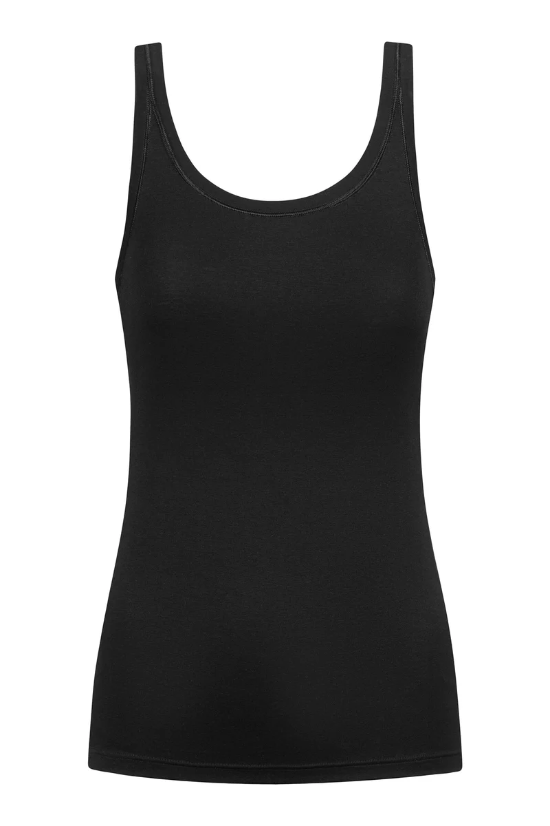 Tank-Top mit schmalen Trägern, MODAL PURE