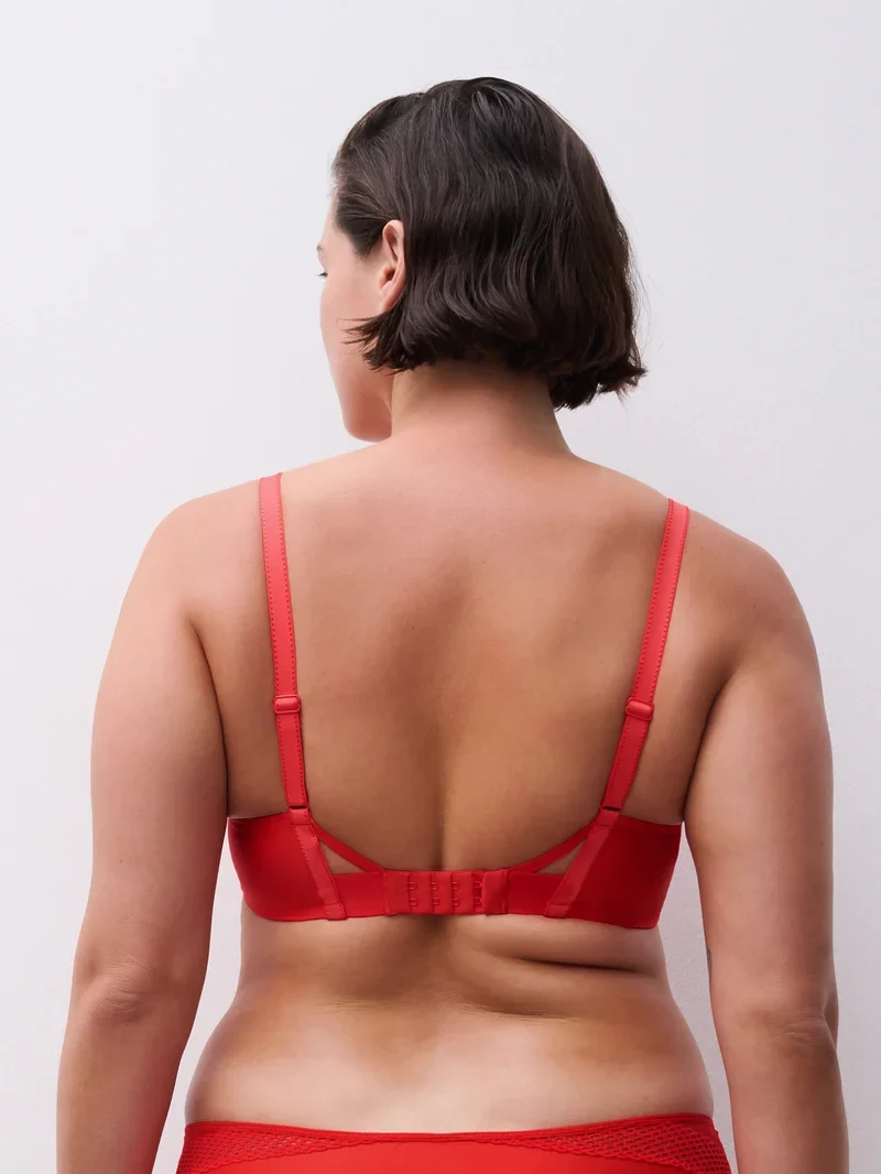 Chantelle - Play Plunge T-Shirt-BH, roter Cocktail