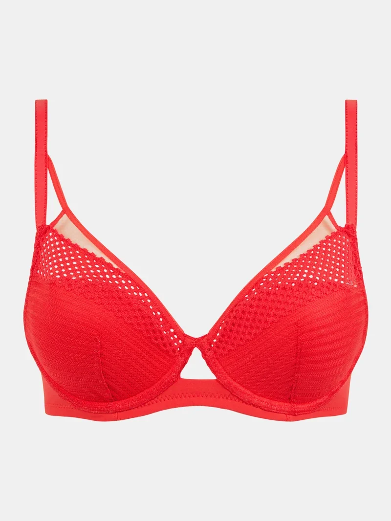 Chantelle - Play Plunge T-Shirt-BH, roter Cocktail