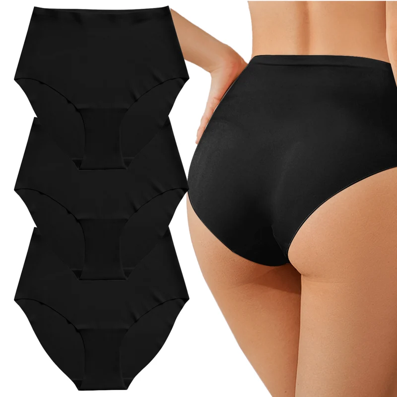 Nahtlose High-Waist-Slips – 3er Set