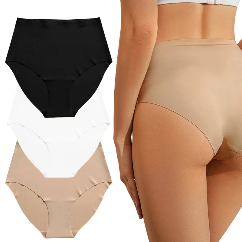 Nahtlose High-Waist-Slips – 3er Set
