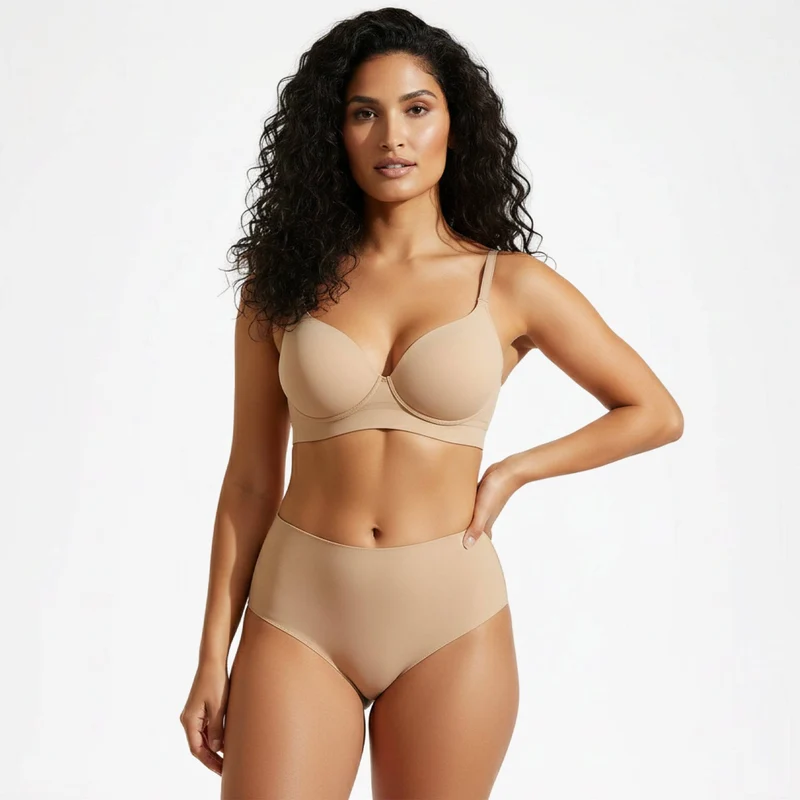 Nahtlose High-Waist-Slips – 3er Set