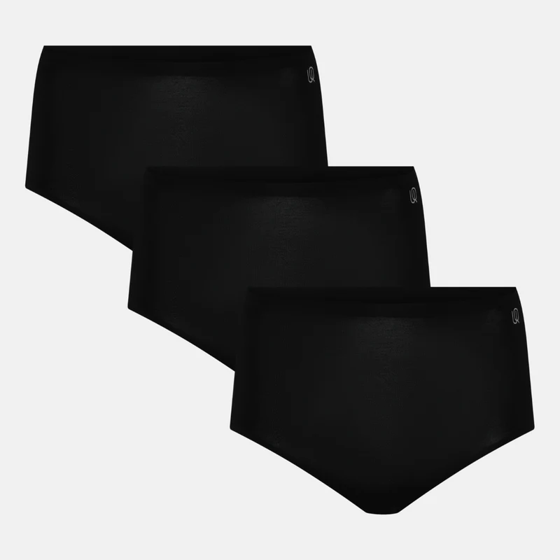 3er-Pack schwarzer Bambus Maxi-Slips