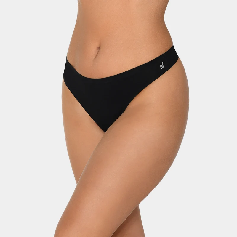 3er Pack Bambus G-String Panty schwarz