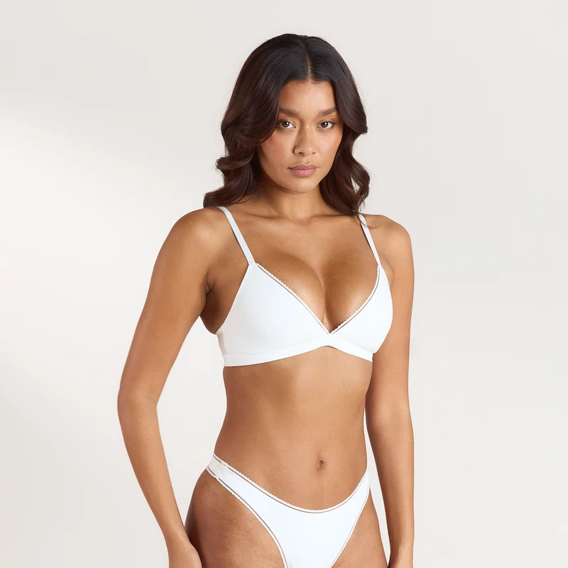 Comfort Triangle Bralette - White