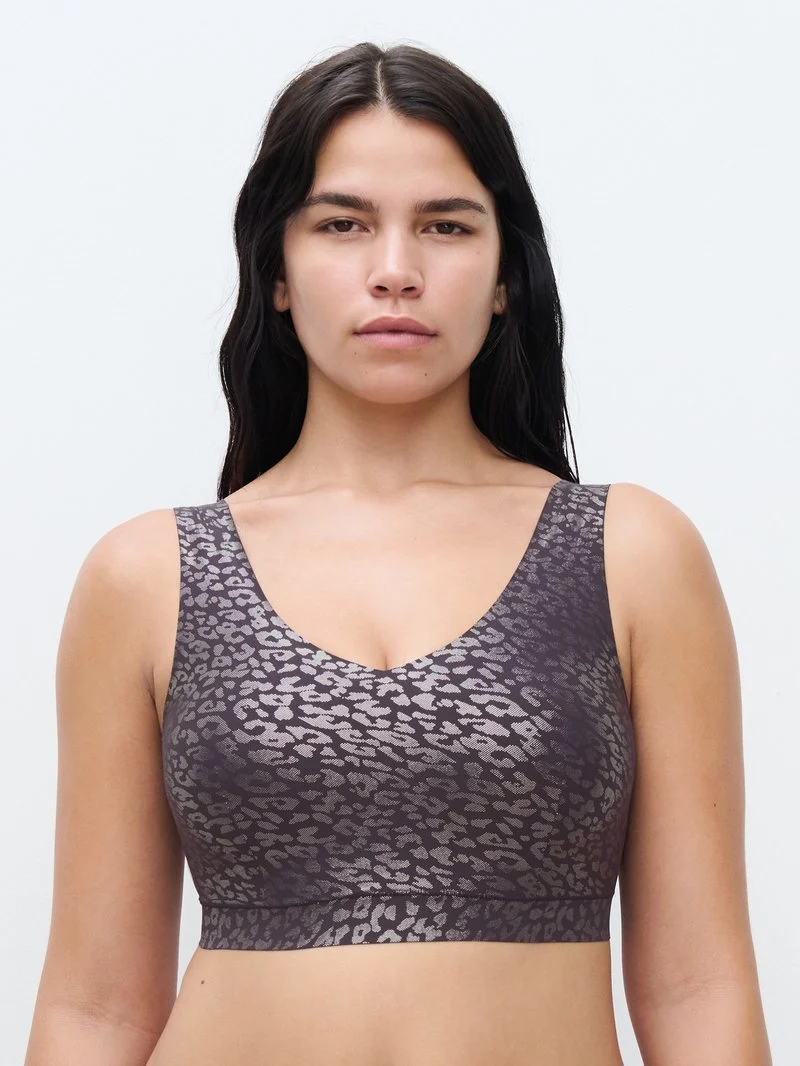 Chantelle - Softstretch-Bralette mit V-Ausschnitt und bügellosem Oberteil, Tintenschimmer-Print