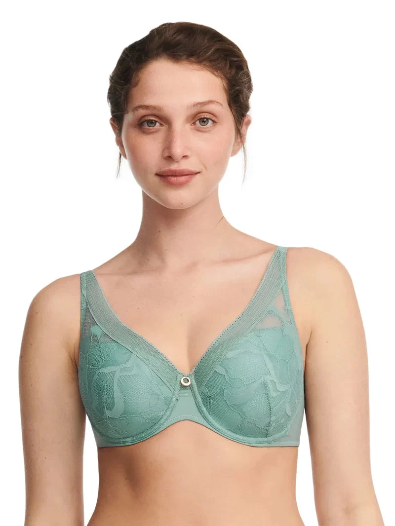 Chantelle - True Lace Plunge Spacer BH Trellis Green