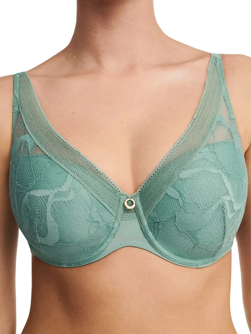Chantelle - True Lace Plunge Spacer BH Trellis Green
