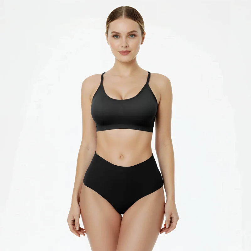Nahtloser High-Waist-String – 3er-Set