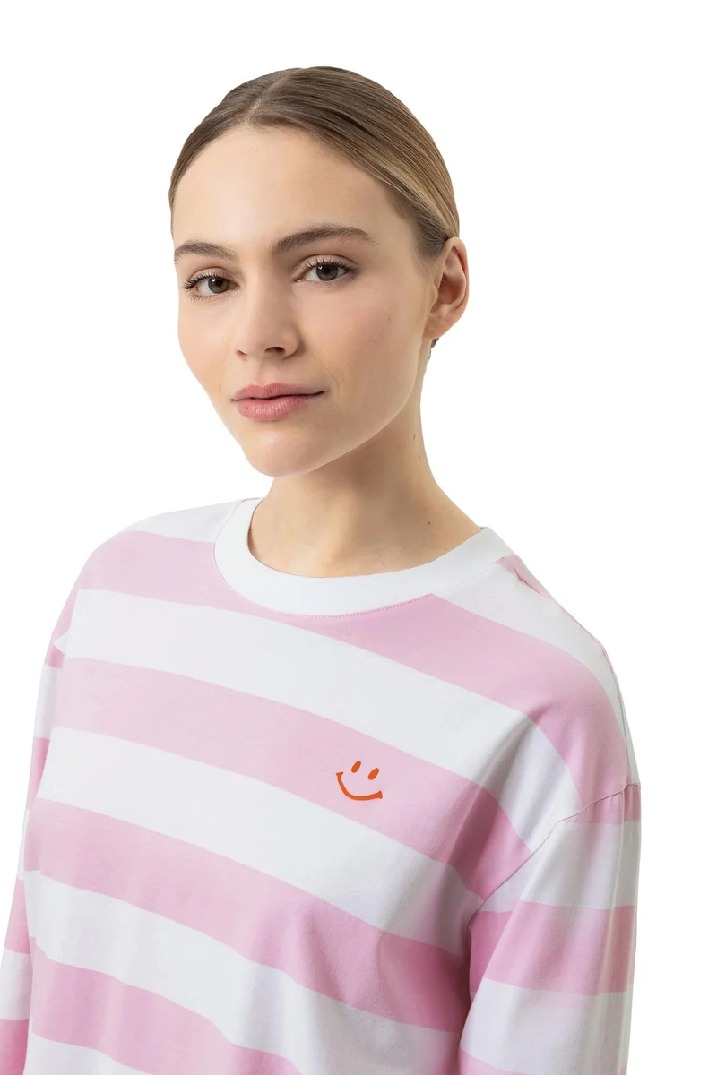 Shirt, langarm, STREAKED LINES