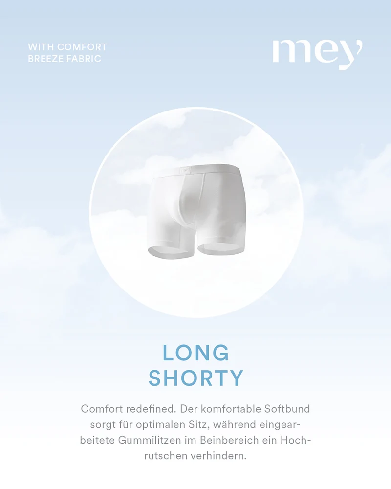 Long Shorty, Boxer Briefs mit verlängertem Bein, DRY COTTON BREEZE