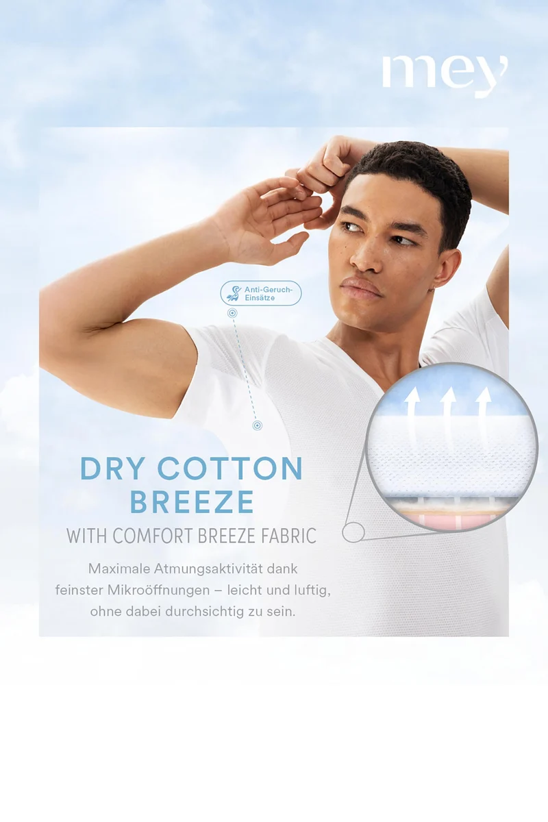 T-Shirt, V-Neck, DRY COTTON BREEZE