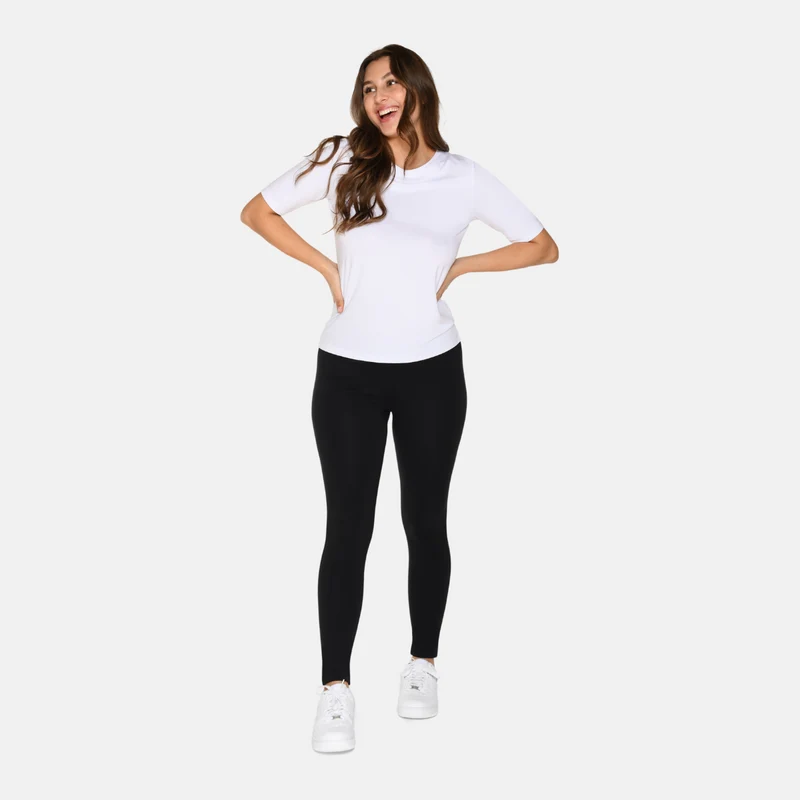 2er-Pack Weißes schmal geschnittenes Bambus-T-Shirt