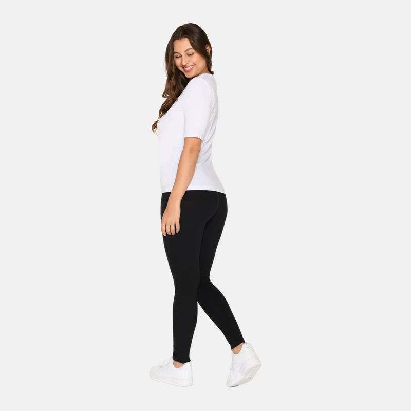 2er-Pack Weißes schmal geschnittenes Bambus-T-Shirt