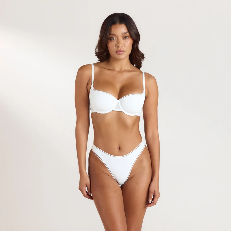 Comfort Balconette Bra - White