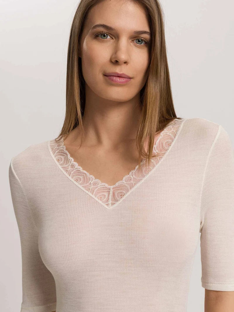 Kurzarm-Shirt WOOLEN LACE
