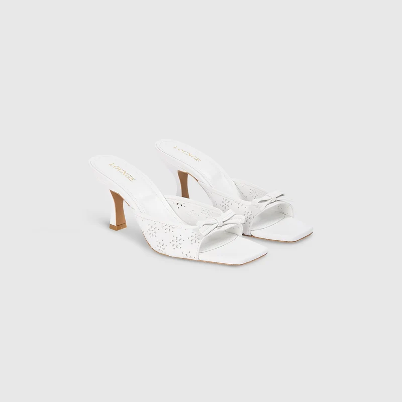 Capri Kitten Heels - White