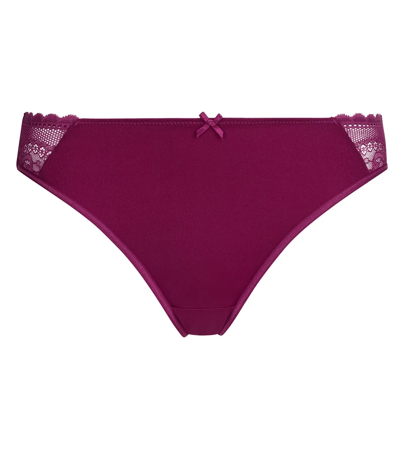 Damenhöschen aus Spitze und Netzstoff mit Blumenmuster „Fruits des Bois” von Dim Féminine