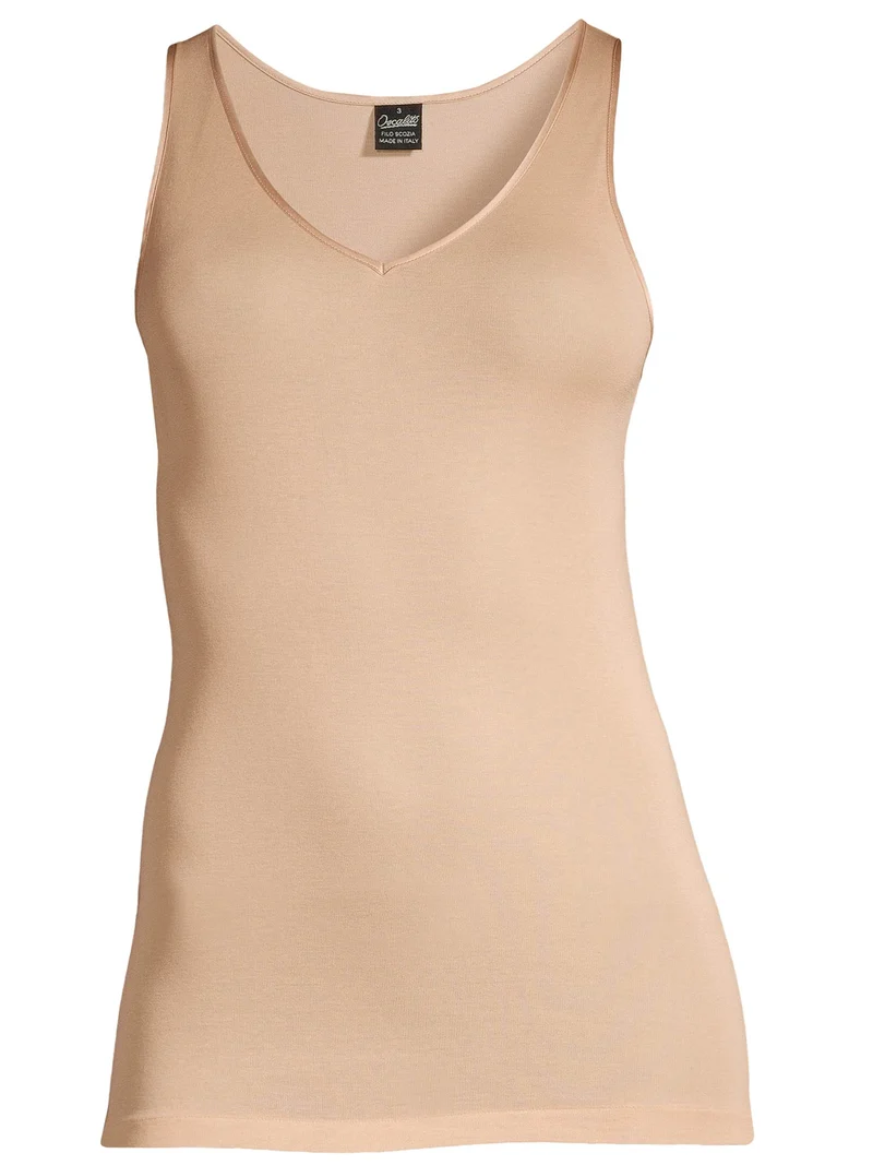 Tank-Top, V-Neck, FILOSCOZIA SATIN