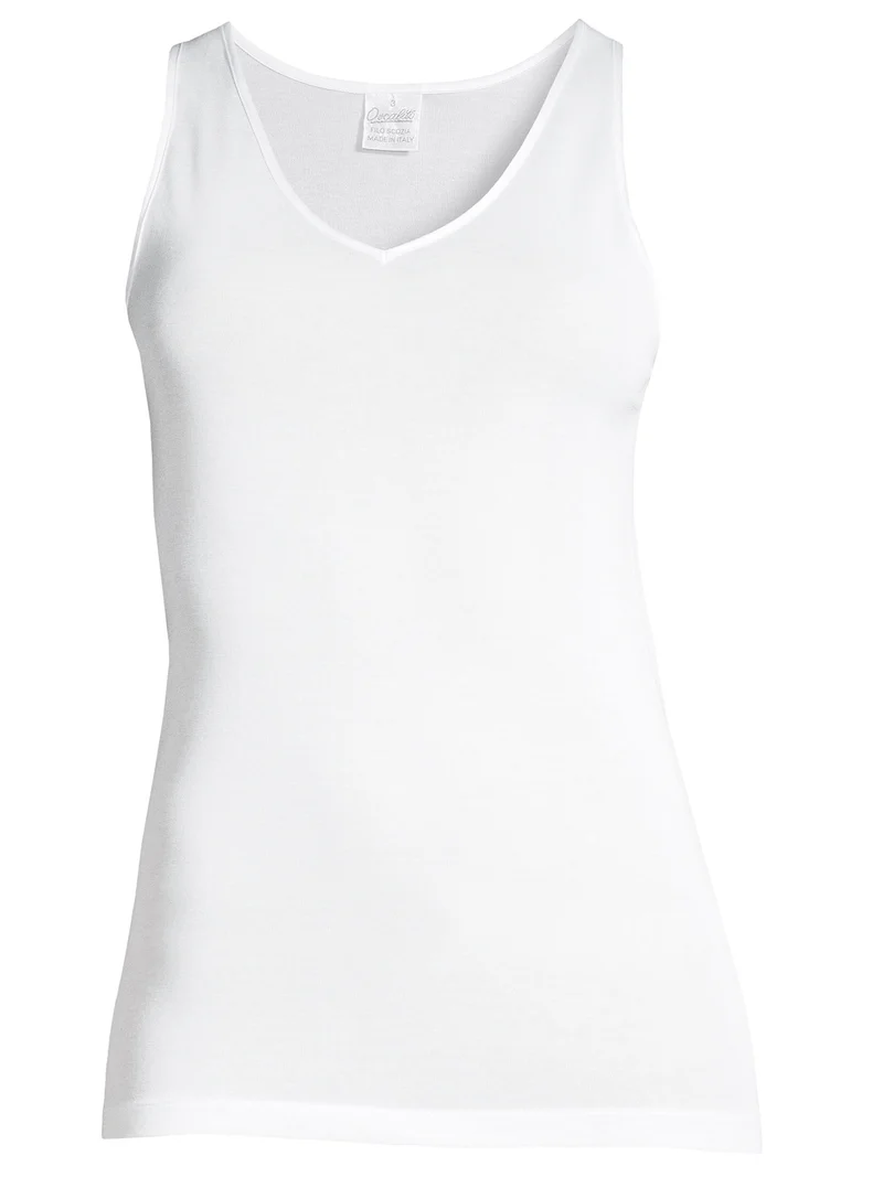 Tank-Top, V-Neck, FILOSCOZIA SATIN