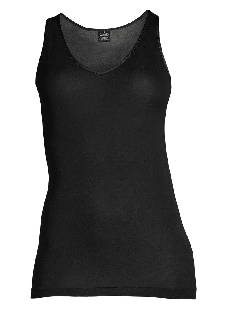 Tank-Top, V-Neck, FILOSCOZIA SATIN